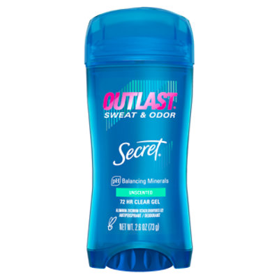 Secret Outlast Clear Gel Antiperspirant Deodorant for Women Unscented - 2.6 Oz - Image 1