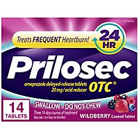 Prilosec Heartburn Relief and Acid Reducer Wildberry Tablets - 14 Count - Image 1