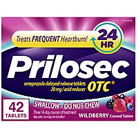 Prilosec OTC Frequent Heartburn Relief Medicine and Acid Reducer Wildberry - 42 Count - Image 1