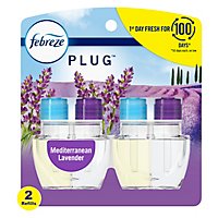 Febreze PLUG Air Freshener Refill Odor Eliminating Fade Defy Mediterranean Lavender - 2 Count - Image 2