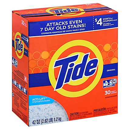 Tide Laundry Detergent Powder Original 30 Loads - 42 Oz - Image 1
