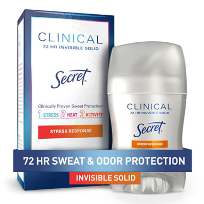 Secret Clinical Strength Invisible Solid Antiperspirant & Deodorant Stress Response - 1.6 Oz