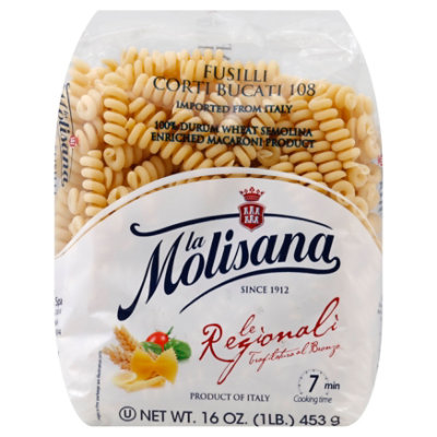 La Molisana Pasta Fusilli Corti Bucati 108 - 16 Oz - Image 1