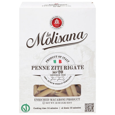 La Molisana Pasta Penne Ziti Rigate 20B - 16 Oz - Image 2