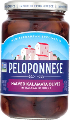 Peloponnese Gourmet Olives Black Halved Kalamata - 6.4 Oz - Image 2