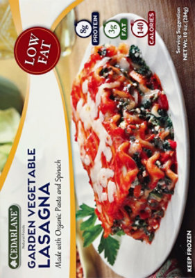 Cedarlane Frozen Meal Lasagna Low Fat Garden Vegetable - 10 Oz - Image 3
