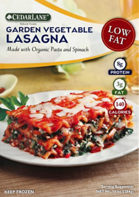 Cedarlane Frozen Meal Lasagna Low Fat Garden Vegetable - 10 Oz - Image 2