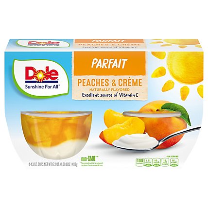 Dole Peaches & Creme Parfait Low Fat Cups - 4-4.3 Oz - Image 3