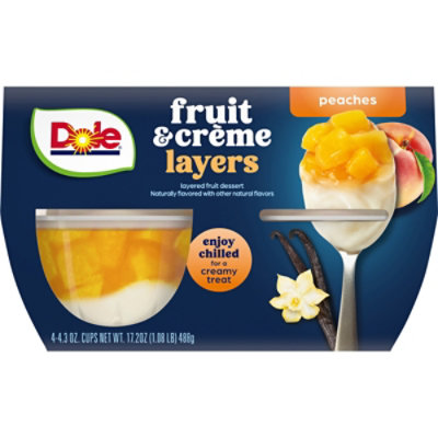 Dole Peaches & Creme Parfait Low Fat Cups - 4-4.3 Oz - Image 2