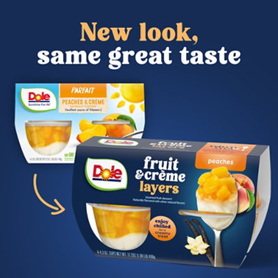 Dole Peaches & Creme Parfait Low Fat Cups - 4-4.3 Oz - Image 6