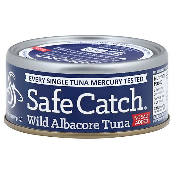Safe Catch Tuna Wild Albacore No Salt Added - 5 Oz