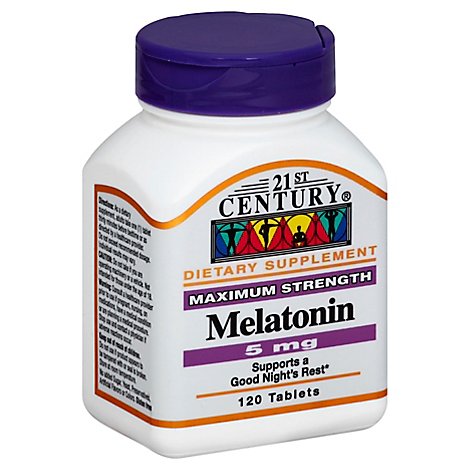 21st Century Melatonin Tablets 5mg Maximum Strength - 120 Count
