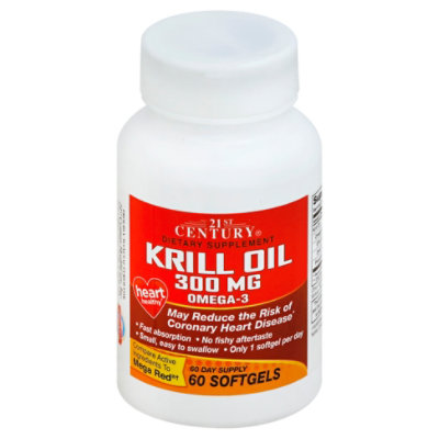 21 Century Krill Oil Softgel 300mg 60 Count Randalls