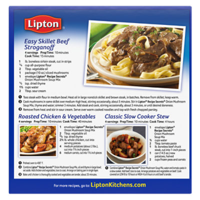 Lipton Recipe Secrets Recipe Soup & Dip Mix Onion Mushroom 2 Count - 1.8 Oz - Image 7