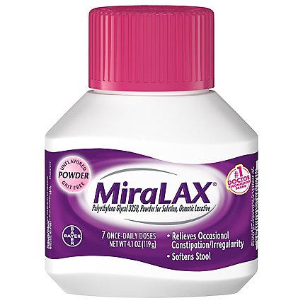 MiraLAX Powder For Constipation Relief 7 Dose - 4.1 Oz - Image 3