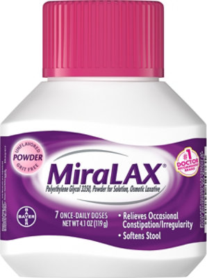 MiraLAX Powder For Constipation Relief 7 Dose - 4.1 Oz - Image 2