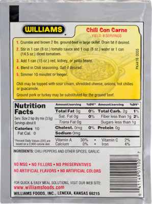 Williams Seasoning Chili Original - 1 Oz - Image 4