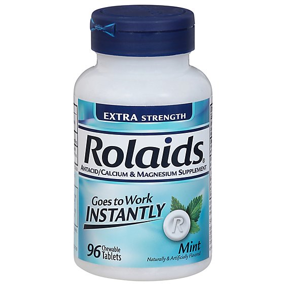 Rolaids Extra Strength Tablets Mint Bottle - 96 Count