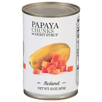 Roland Papaya Chunks in Light Syrup - 15 Oz - Image 2