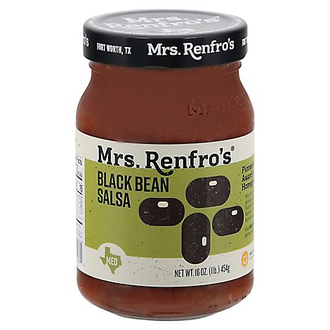 Mrs. Renfros Gourmet Salsa Black Bean Medium - 16 Oz