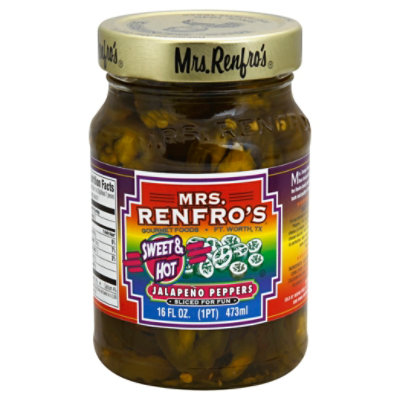Mrs.Renfros Peppers Jalapeno - 16 Fl. Oz.