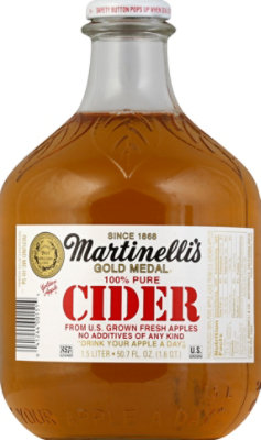 Martinellis Juice Gold Medal Pure Cider Golden Apple - 50.7 Fl. Oz. - Image 2