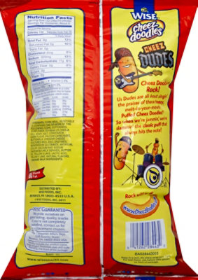 Wise Corn Snack Cheez Doodles Puffed Baked Cheese Flavored - 8.5 Oz - Image 3