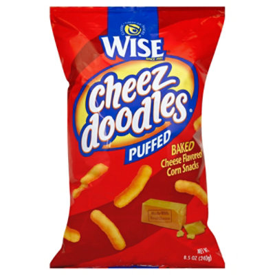 Wise Corn Snack Cheez Doodles Puffed Baked Cheese Flavored - 8.5 Oz - Image 1