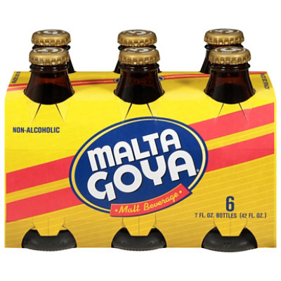 Malta Goya Malt Beverage Non-Alcoholic Bottle - 6-7 Fl. Oz. - Image 2