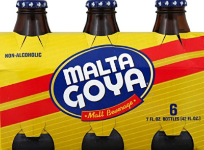 Malta Goya Malt Beverage Non-Alcoholic Bottle - 6-7 Fl. Oz. - Image 2