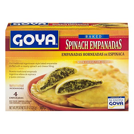 Goya Empanadas Baked Spinach Box 4 Count - 10 Oz