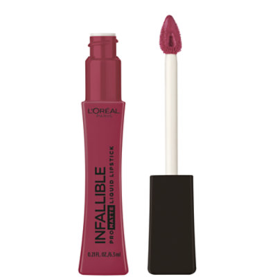 L'Oreal Paris Infallible Pro Matte Up to 16 Hour Wear Midnight Mauve Liquid Lipstick - 0.21 Oz - Image 1