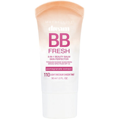 Maybelline Dream Fresh BB Cream 8 in 1 Skin Perfector SPF 30 Light/Medium - 1 Fl. Oz. - Image 1