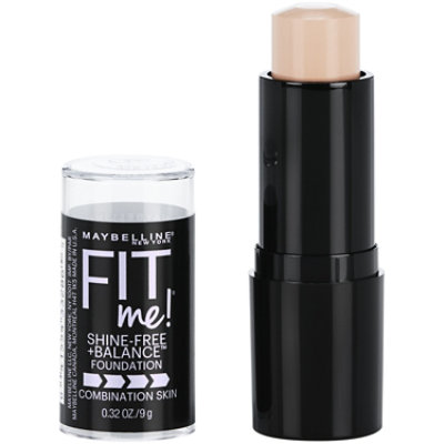Maybelline Fit Me! Shine-Free + Balance Porcelain Foundation Stick - 0.32 Oz - Image 1
