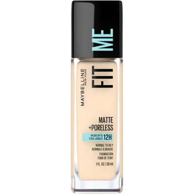Maybelline Fit Me Matte + Poreless Liquid Foundation Makeup Porcelain - 1 Fl. Oz. - Image 1