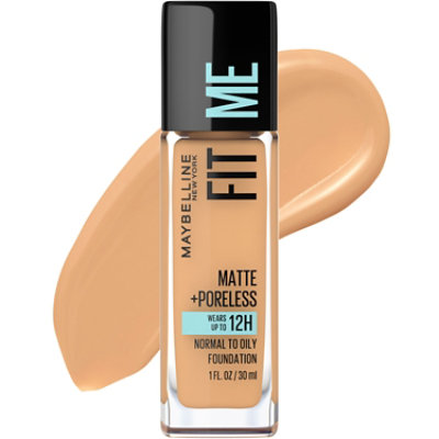 Maybelline Fit Me Matte Plus Poreless Sun Beige Liquid Foundation Makeup - 1 Oz - Image 1