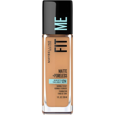 Maybelline Fit Me Matte Plus Poreless Toffee Liquid Foundation Makeup - 1 Oz - Image 1