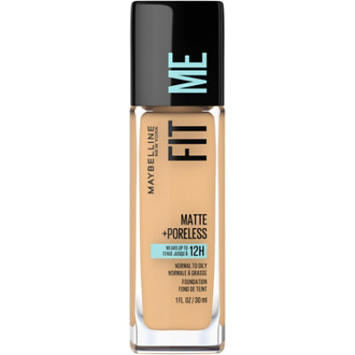 Maybelline Fit Me Matte Plus Poreless Soft Tan Liquid Foundation Makeup - 1 Oz - Image 1