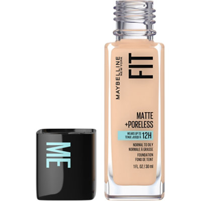 Maybelline Fit Me Matte Plus Poreless Creamy Beige Liquid Foundation Makeup - 1 Oz - Image 1