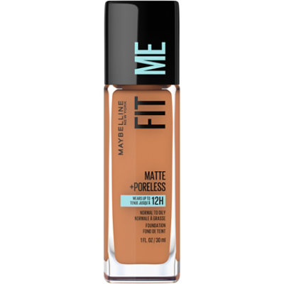 Maybelline Fit Me Matte Plus Poreless Classic Tan Liquid Foundation Makeup - 1 Fl. Oz. - Image 2