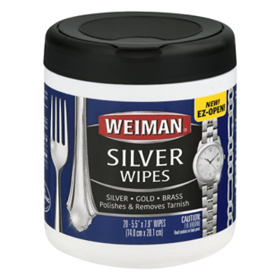 Weiman Wipes Silver - 20 Count - Image 1