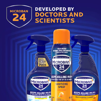 Microban 24 Hour Sanitizing Spray Citrus - 2.8 Fl. Oz. - Image 7