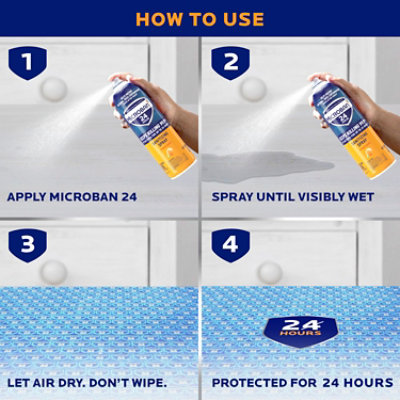 Microban 24 Hour Sanitizing Spray Citrus - 2.8 Fl. Oz. - Image 3