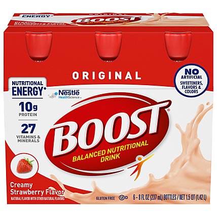 BOOST Original Nutritional Drink Creamy Strawberry - 6-8 Fl. Oz. - Image 3