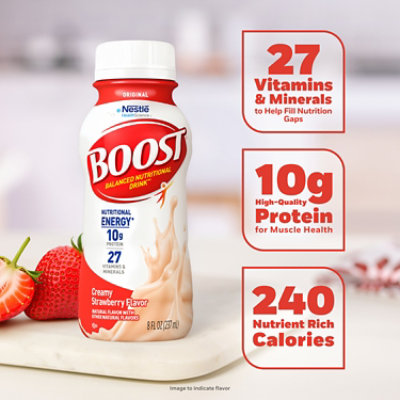 BOOST Original Nutritional Drink Creamy Strawberry - 6-8 Fl. Oz. - Image 3