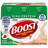 BOOST High Protein Nutritional Drink Creamy Strawberry - 6-8 Fl. Oz. - Image 2
