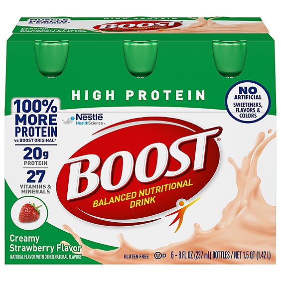 BOOST High Protein Nutritional Drink Creamy Strawberry - 6-8 Fl. Oz.