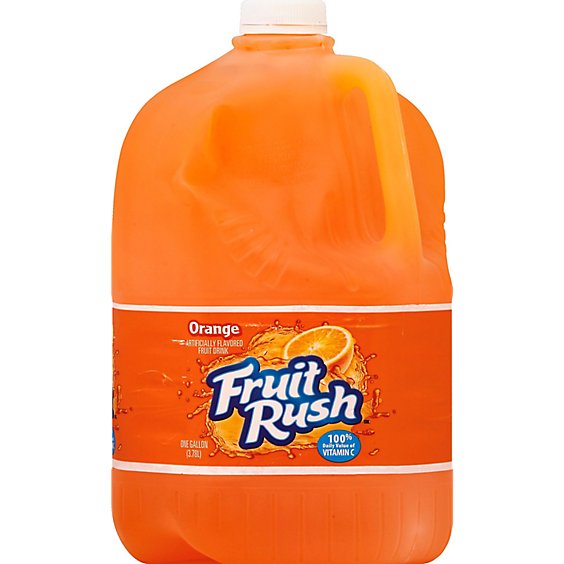 Fruit Rush Orange Drink Plastic Jug - 1 Gallon