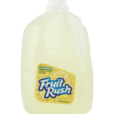 Fruit Rush Lemon Drink Plastic Jug - 1 Gallon - Image 1