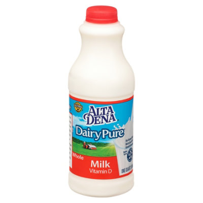 DairyPure Vitamin D Whole Milk Bottle - 1 Quart - Image 2